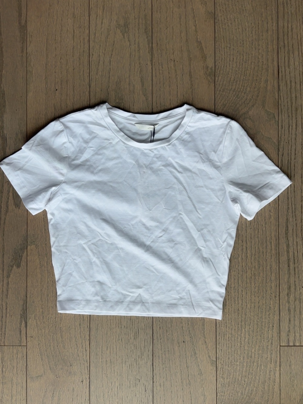 Zara White Cropped Tee